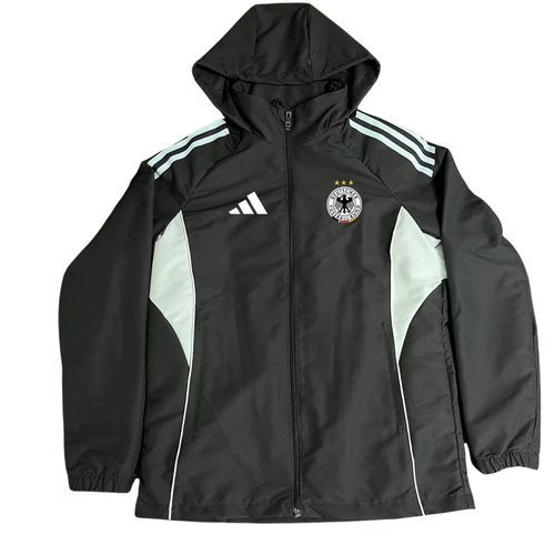 2026 Windbreaker Jacket - Black/White - front product view