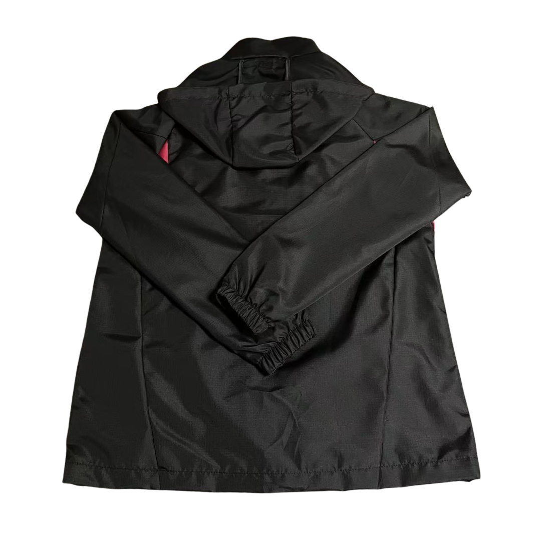 2026 Windbreaker Jacket - Black/Red - back product view